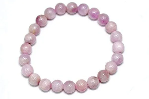 Aaa_Quality_Certified_Kunzite_Stone_Natural_Crystal_8Mm_Pink_Beads_Unisex_Bracelet
