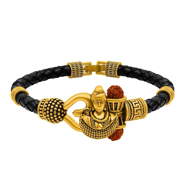 Golden_Shiva_Quality_Ethnic_Karah_Bracelet_For_Men_Boys