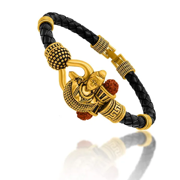 Golden_Shiva_Quality_Ethnic_Karah_Bracelet_For_Men_Boys