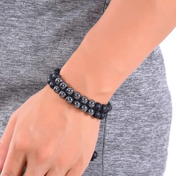 Natural_Certified_Hematite_Shaligram_Crystal_Combination_Bracelet_Hematite_Bracelet_With_Shaligram_Crystal