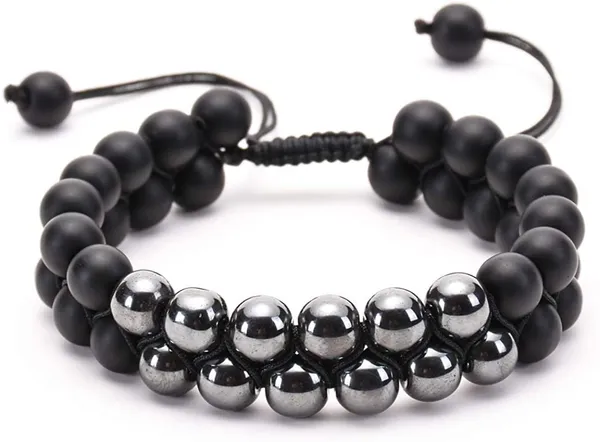 Natural_Certified_Hematite_Shaligram_Crystal_Combination_Bracelet_Hematite_Bracelet_With_Shaligram_Crystal