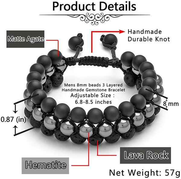 Lava_Hematite_Black_Agate_Combination_Bracelet_Aaa_Quality_Fashion_Crystal_Bracelet_Unisex_Adjustable