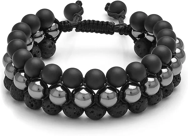 Lava_Hematite_Black_Agate_Combination_Bracelet_Aaa_Quality_Fashion_Crystal_Bracelet_Unisex_Adjustable