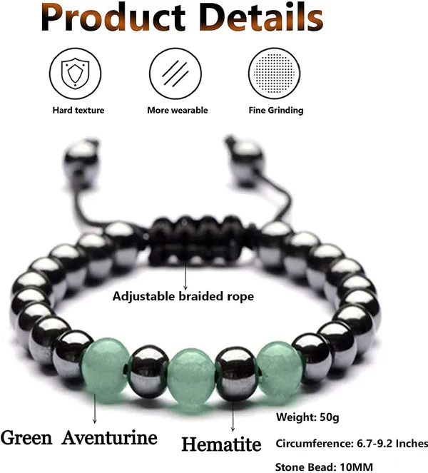 Energized_Certified_Green_Aventurine_Hematite_Combination_Bracelet_Adjustable_Unisex_Bracelet