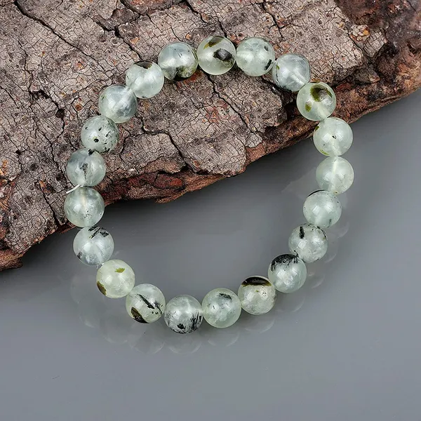 Certified_Prehnite_Bracelet_8Mm_Beads_Size_Adjustable_Unisex_Bracelet