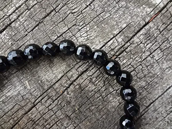 Black_Obsidian_Faceted_Bracelet_8Mm_Beads_Size_Certified_Black_Obsidian_Diamond_Cut_Bracelet_Adjustable_Unisex_Bracelet