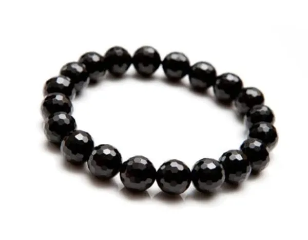 Black_Obsidian_Faceted_Bracelet_8Mm_Beads_Size_Certified_Black_Obsidian_Diamond_Cut_Bracelet_Adjustable_Unisex_Bracelet