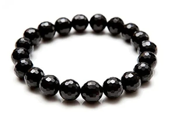 Black_Obsidian_Faceted_Bracelet_8Mm_Beads_Size_Certified_Black_Obsidian_Diamond_Cut_Bracelet_Adjustable_Unisex_Bracelet