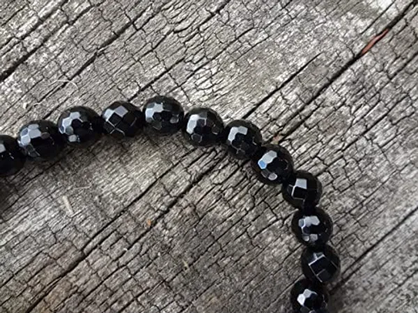 Black_Obsidian_Faceted_Bracelet_8Mm_Beads_Size_Certified_Black_Obsidian_Diamond_Cut_Bracelet_Adjustable_Unisex_Bracelet