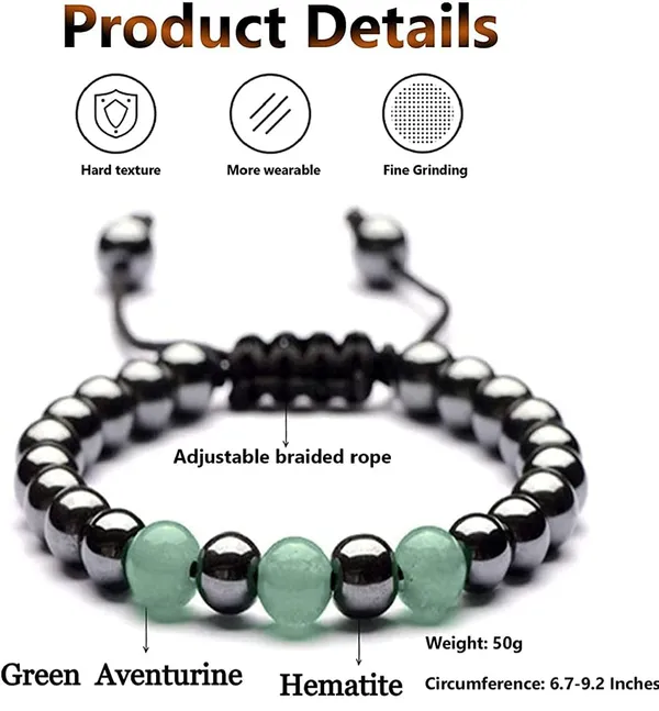 Energized_Certified_Green_Aventurine_Hematite_Combination_Bracelet_Adjustable_Unisex_Bracelet