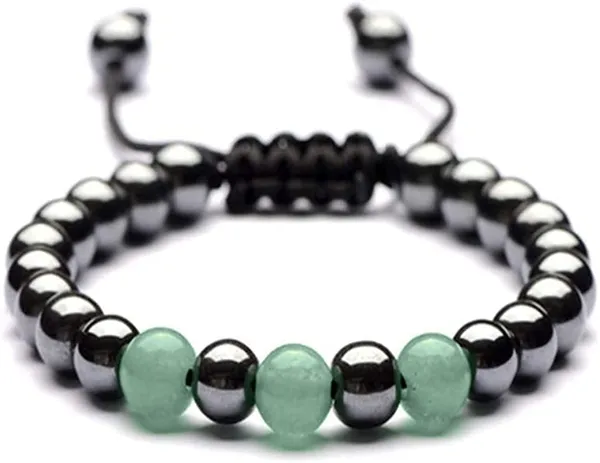 Energized_Certified_Green_Aventurine_Hematite_Combination_Bracelet_Adjustable_Unisex_Bracelet