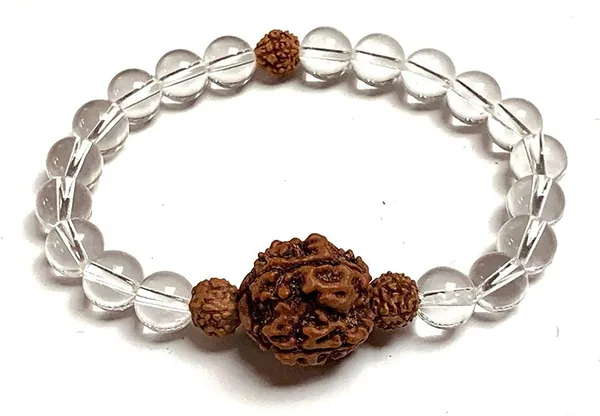 Certified_Aaa_Quality_Energized_5_Mukhi_Nepal_Rudraksha_Unisex_Bracelet_With_Crystal_Quartz
