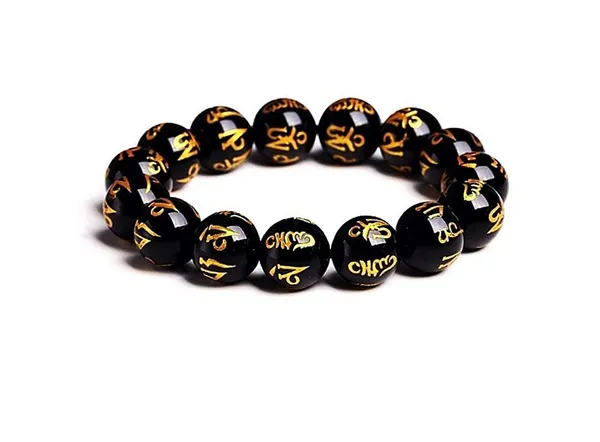 Om_Mani_Padme_Hum_Black_Obsidian_Bracelet_Meditation_Bracelet_Natural_Gemstone_Beaded_Stretch_Bracelet_Protection_Bracelet