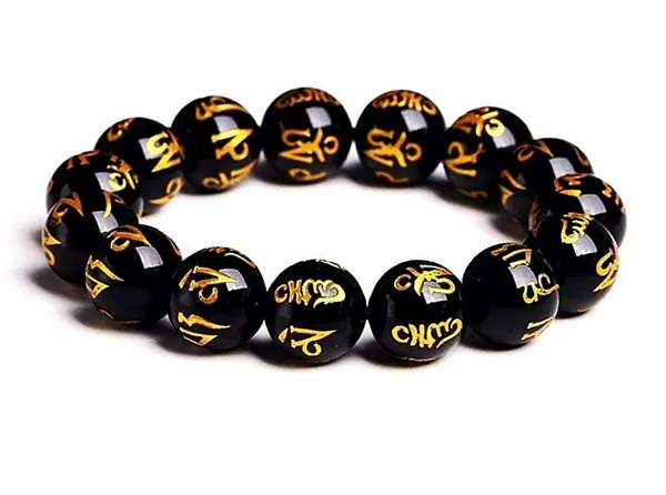 Om_Mani_Padme_Hum_Black_Obsidian_Bracelet_Meditation_Bracelet_Natural_Gemstone_Beaded_Stretch_Bracelet_Protection_Bracelet