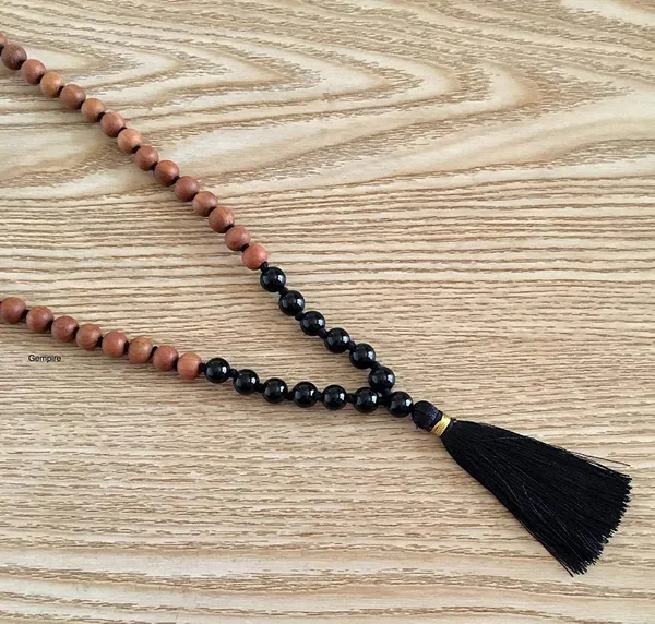 Sandalwood_108_1_109_Bead_Tourmaline_Necklace_For_Unisex_Black
