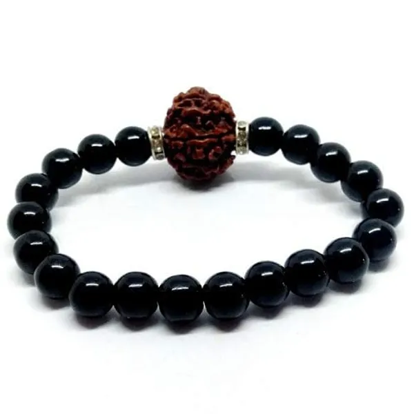 Certified_Black_Tourmaline_Bracelet_With_5_Mukhi_Face_Nepal_Rudraksha_Energized_Black_Tourmaline_Bracelet_Aaa_Quality_8Mm_Beads_Size_Unisex