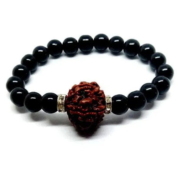 Certified_Black_Tourmaline_Bracelet_With_5_Mukhi_Face_Nepal_Rudraksha_Energized_Black_Tourmaline_Bracelet_Aaa_Quality_8Mm_Beads_Size_Unisex