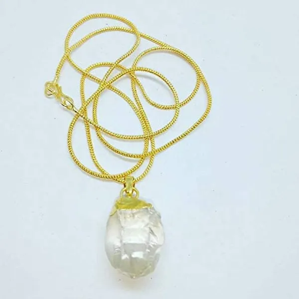 Natural_Herkimer_Diamond_Crystal_Pendant_Certified_43Ct_Herkimer_Diamond_Crystal_Pendant_With_Golden_Chain_Export_Quality_Certified_Herkimer_Diamond