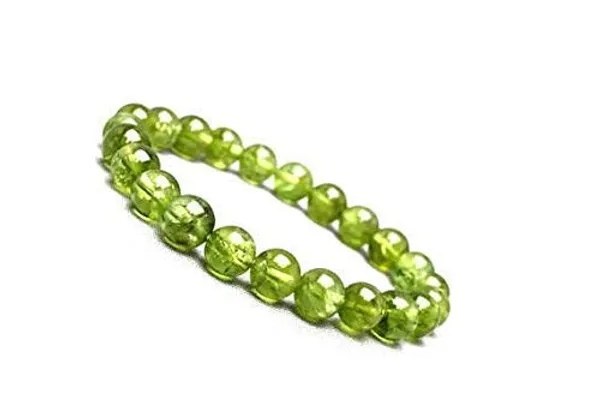 Natural_Peridot_Bracelet_8Mm_Beads_Unisex_Green
