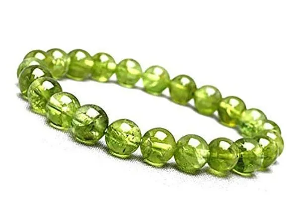 Natural_Peridot_Bracelet_8Mm_Beads_Unisex_Green