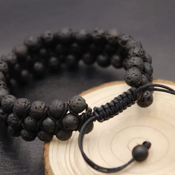 Natural_Certified_Lava_Rock_Bracelet_6Mm_Beads_Size_Lava_Triple_Layer_Unisex_Bracelet