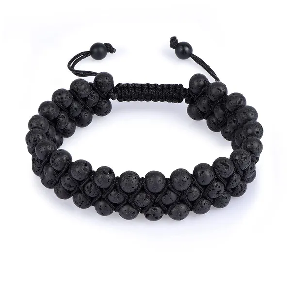 Natural_Certified_Lava_Rock_Bracelet_6Mm_Beads_Size_Lava_Triple_Layer_Unisex_Bracelet
