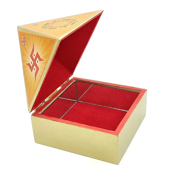 Vastu_Feng_Shui_Wooden_Pyramid_Wish_Cash_Reiki_Box_Yantra_Stickers_Home_Office_Temple_Size_4_Inches