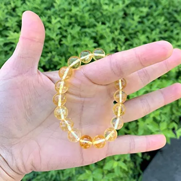 10Mm_Natural_Citrine_Yellow_Gemstone_Round_Beads_Men_Women_Bracelet_Wealthy_Love_New_Gift_Bracelet