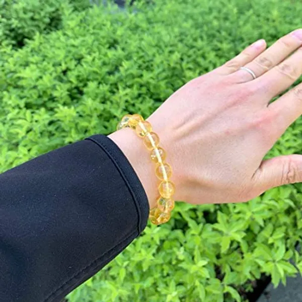 10Mm_Natural_Citrine_Yellow_Gemstone_Round_Beads_Men_Women_Bracelet_Wealthy_Love_New_Gift_Bracelet