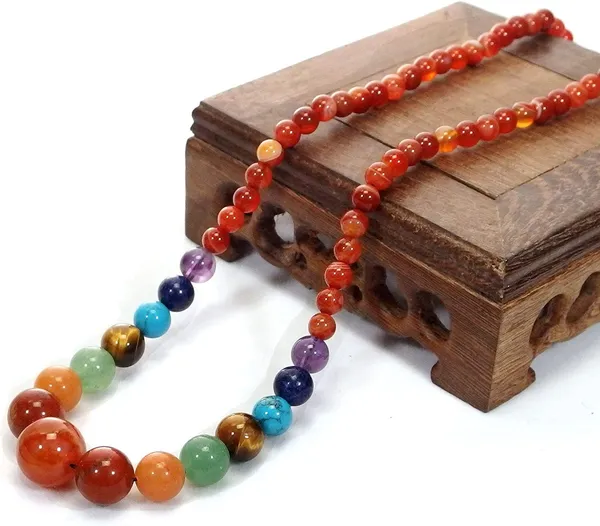 7_Chakra_Stones_Beads_Necklace_Gemstone_Pendant_Energy_Healing_Crystal_Necklace_For_Women_Girl_20_Inches_Gift