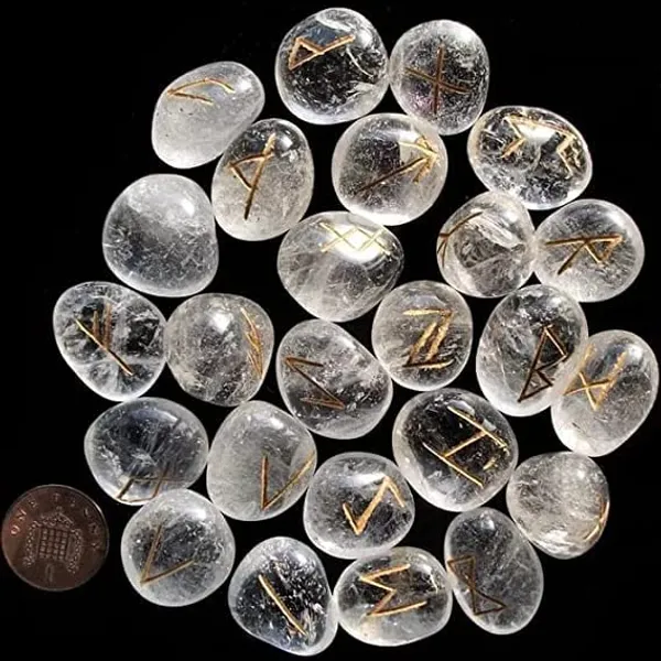 Rupali_Crystals_Clear_Quartz_Rune_Set_Polished_Stone_Engraved_Symbol_Crystal_Reiki_Chakra_Healing_Gemstone_25Pcs_Set