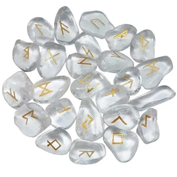 Rupali_Crystals_Clear_Quartz_Rune_Set_Polished_Stone_Engraved_Symbol_Crystal_Reiki_Chakra_Healing_Gemstone_25Pcs_Set