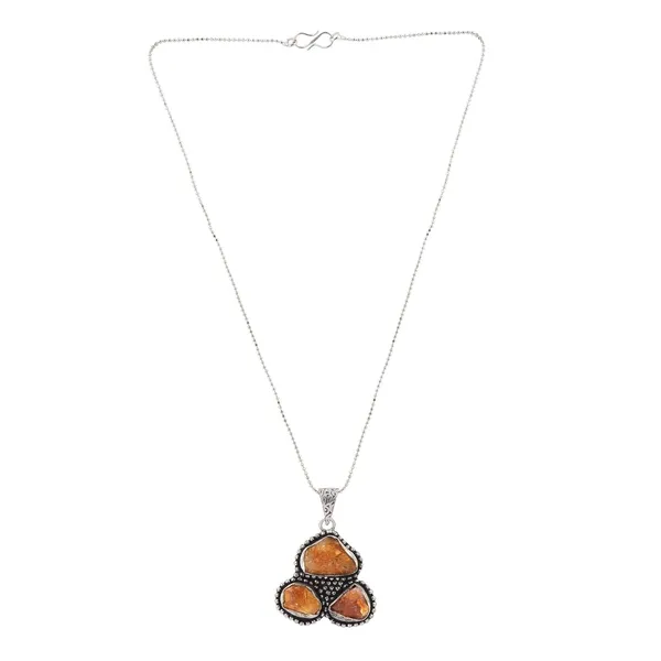 Natural_Citrine_Triple_Stone_Pendant_Unisex_Pendant_925_Solid_Sterling_Silver