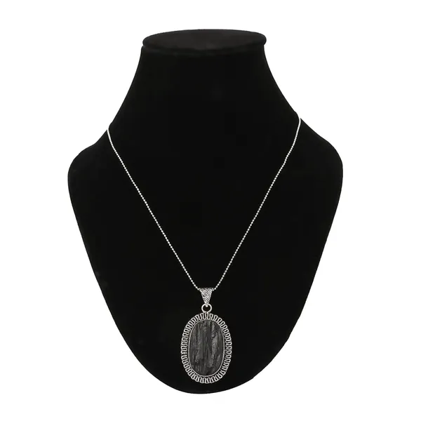 Natural_Black_Tourmaline_Crystal_Pendant_Unisex_Pendant_925_Solid_Sterling_Silver
