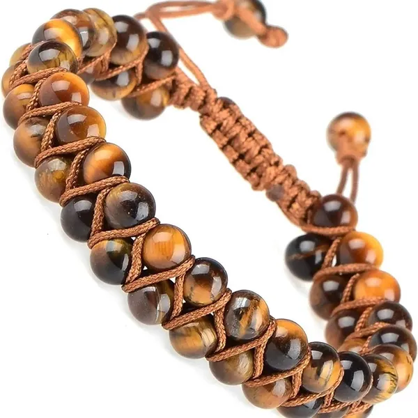 Natural_Garnet_Bracelet_Double_Layer_6Mm_Beads_Size_Unisex_Bracelet