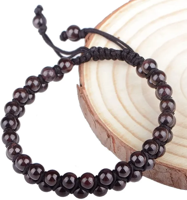Natural_Garnet_Bracelet_Double_Layer_6Mm_Beads_Size_Unisex_Bracelet