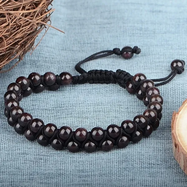 Natural_Garnet_Bracelet_Double_Layer_6Mm_Beads_Size_Unisex_Bracelet