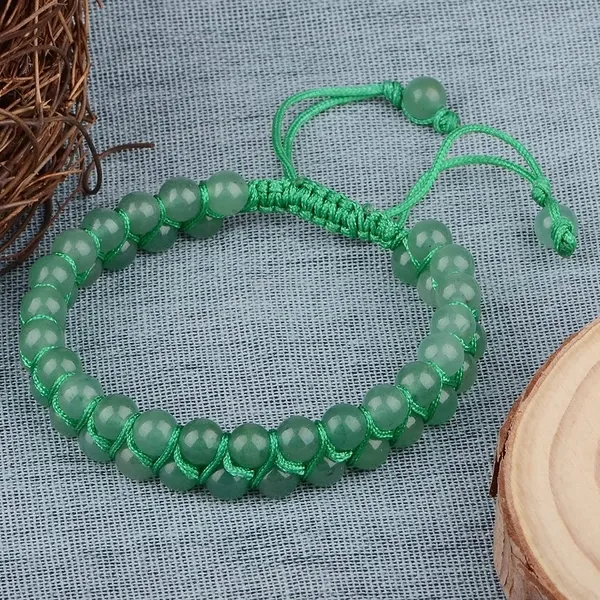 Natural_Garnet_Bracelet_Double_Layer_6Mm_Beads_Size_Unisex_Bracelet