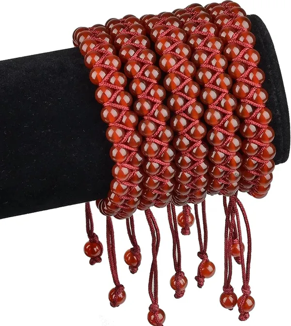 Natural_Garnet_Bracelet_Double_Layer_6Mm_Beads_Size_Unisex_Bracelet