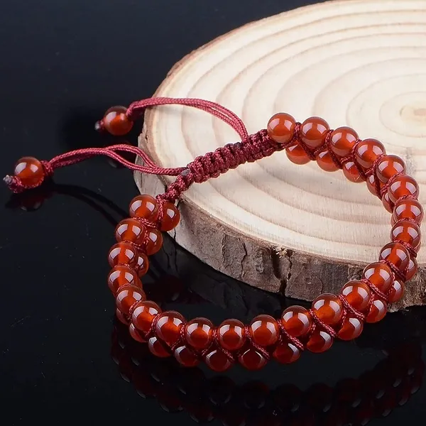 Natural_Garnet_Bracelet_Double_Layer_6Mm_Beads_Size_Unisex_Bracelet
