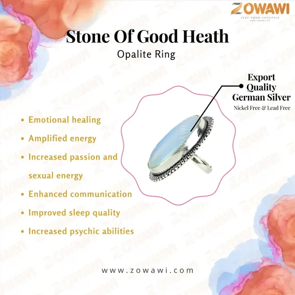 Natural_Opalite_Adjustable_Unisex_Ring_In_German_Silver