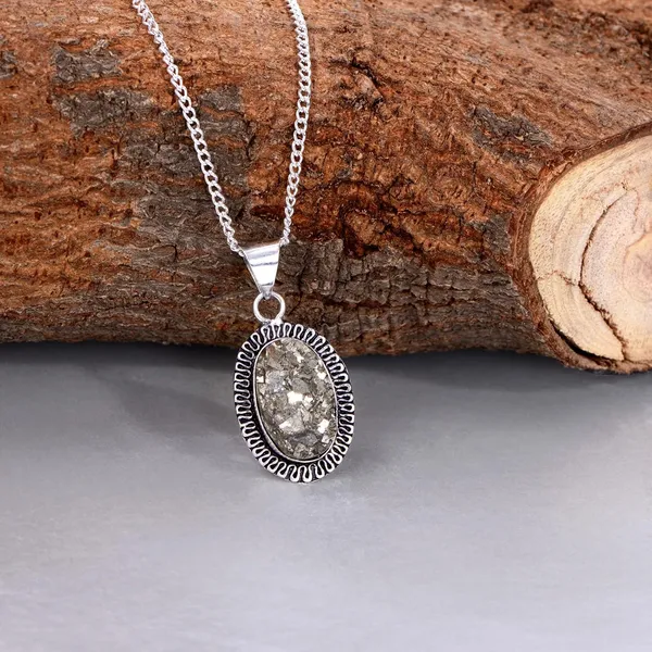 Natural_Pyrite_Pendant_And_Pyrite_Earrings_With_Pyrite_Bracelet_For_Men_And_Women_Attract_Wealth_And_Prosperity