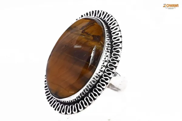 Natural_Tiger_Eye_Unisex_Adjustable_Ring_In_Sterling_Silver