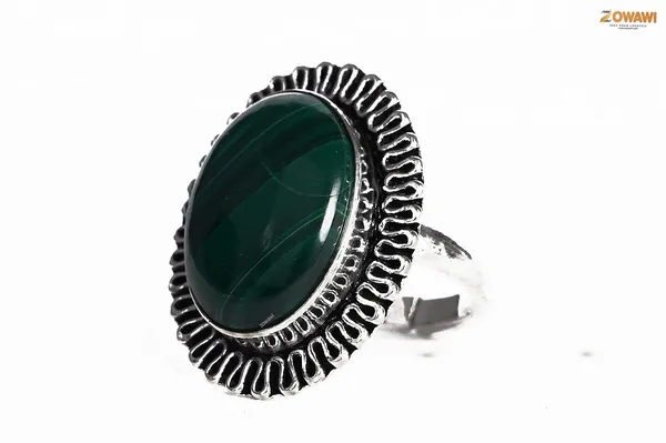 Natural_Pyrite_Rose_Quartz_Tiger_Eye_Carnelian_Malachite_Rings_In_Sterling_Silver