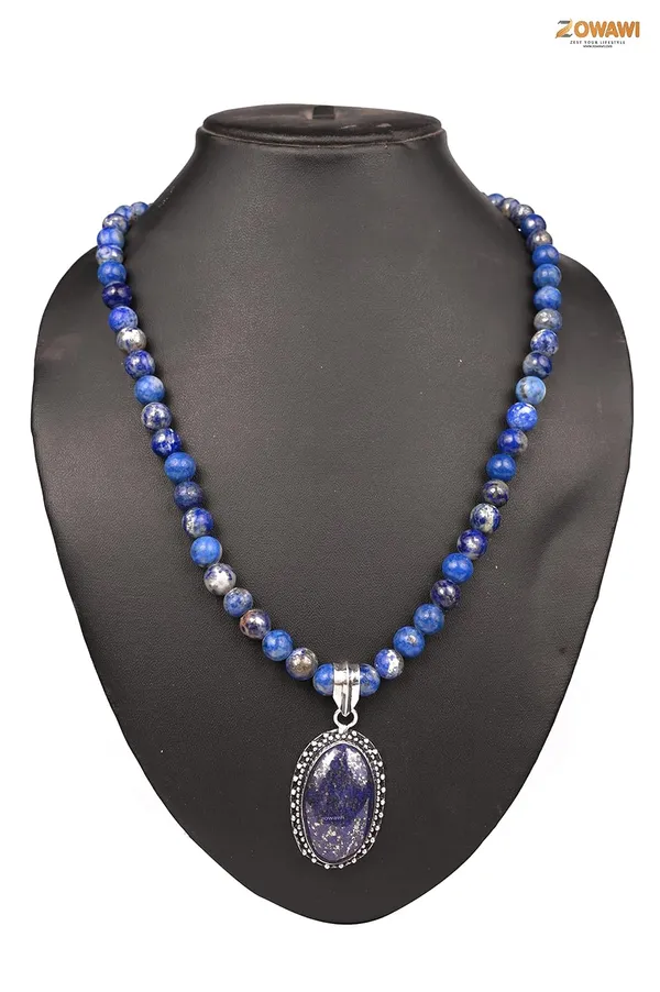 Natural_Black_Tourmaline_Golden_Pyrite_Sulemani_Rose_Quartz_Lapis_Tiger_Eye_Opalite_Pendant_Necklace_Combination