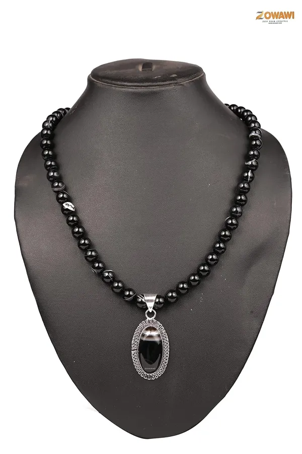 Natural_Black_Tourmaline_Golden_Pyrite_Sulemani_Rose_Quartz_Lapis_Tiger_Eye_Opalite_Pendant_Necklace_Combination
