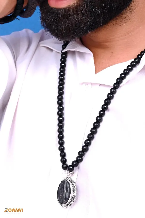 Natural_Black_Tourmaline_Golden_Pyrite_Sulemani_Rose_Quartz_Lapis_Tiger_Eye_Opalite_Pendant_Necklace_Combination