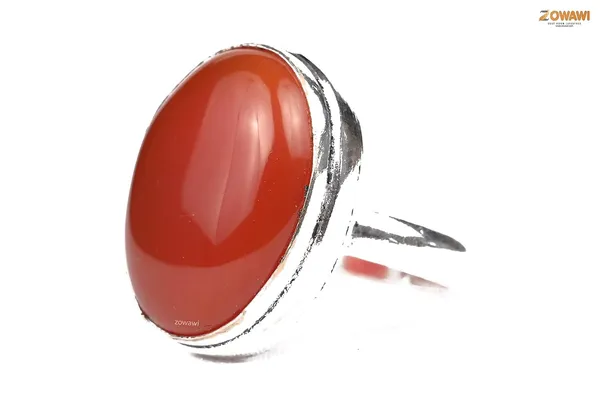 Natural_Carnelina_Gemstone_Ring_In_Sterling_Silver_Adjustable_Unisex_Aaa_Quality_Carnelian_Ring_In_Sterling_Silver
