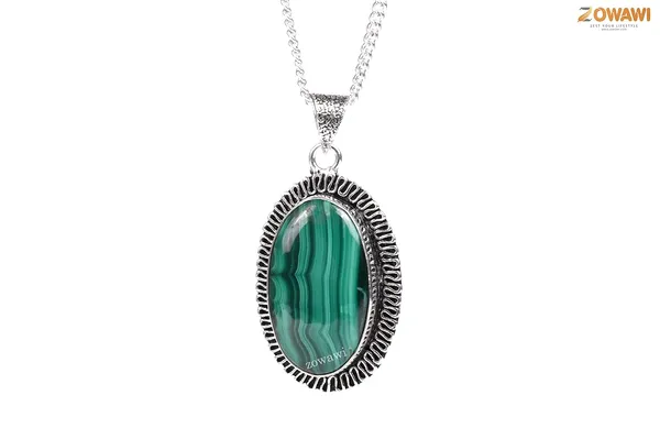 Natural_Malachite_Pendant_In_Sterling_Silver_Aaa_Quality_Unisex_Pendant