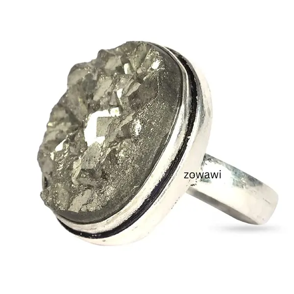 Pack_Of_2_Natural_Pyrite_Ring_In_Sterling_Silver_Aaa_Quality_Adjustable_Pyrite_Ring_Pack_Of_2